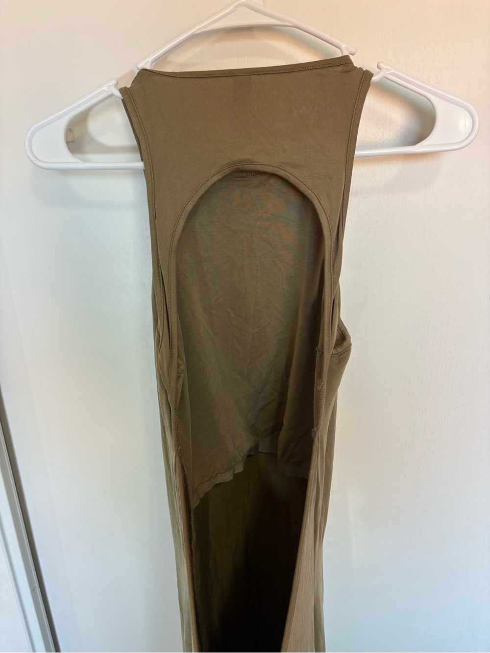 SKIMS Soft Lounge Sleeveless Long Tank Dress- Army Green Women’s Size L - Picture 7 of 9